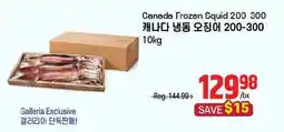 Galleria Supermarket Canada Frozen Squid offer