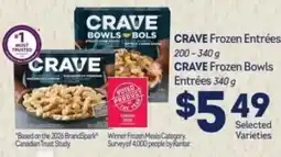 Fortinos Crave frozen entrées offer
