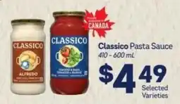 Fortinos Classico pasta sauce offer