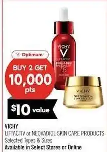 Shoppers Drug Mart Vichy liftactiv or neovadiol skin care products offer