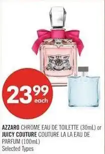 Shoppers Drug Mart Azzaro chrome eau de toilette or juicy couture couture la la eau de parfum offer