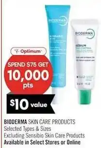Shoppers Drug Mart Bioderma skin care products offer