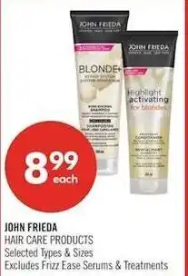 Shoppers Drug Mart John Frieda hair care products offer
