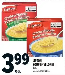 Metro Lipton soup envelopes offer