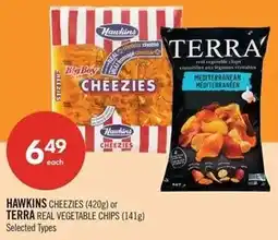 Shoppers Drug Mart Hawkins cheezies or terra real vegetable chips offer