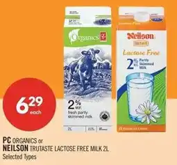 Shoppers Drug Mart PC Organics or Neilson Trutaste Lactose Free Milk offer