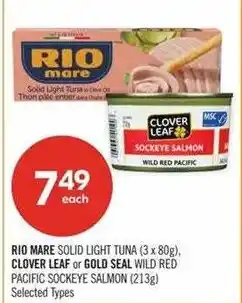 Shoppers Drug Mart Rio mare solid light tuna offer