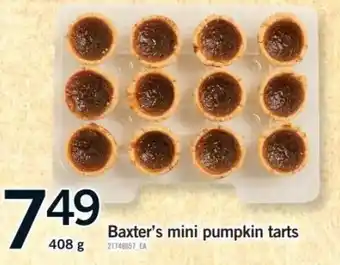 Fortinos Baxter's mini pumpkin tarts offer