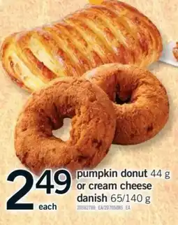 Fortinos pumpkin donut or cream cheese danish offer