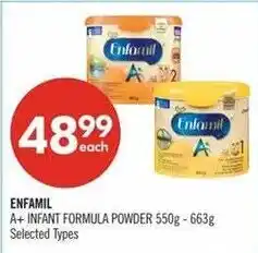 Shoppers Drug Mart Enfamil A+ infant formula powder offer