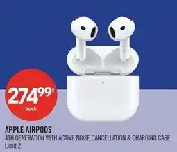 Shoppers Drug Mart Apple AirPods 4th Generation with Active Noise Cancellation & Charging Case offer