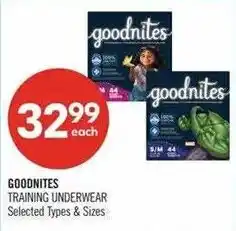 Shoppers Drug Mart Goodnites training underwear offer