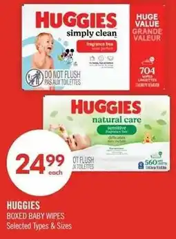 Shoppers Drug Mart Huggies boxed baby wipes offer