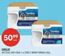 Shoppers Drug Mart Similac 360 Total Care Stage 1 or Stage 2 Infant Formula offer