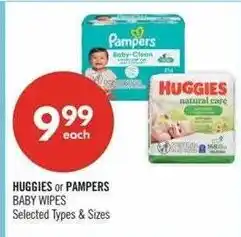 Shoppers Drug Mart Huggies or Pampers baby wipes offer