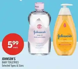 Shoppers Drug Mart Johnson's baby toiletries offer