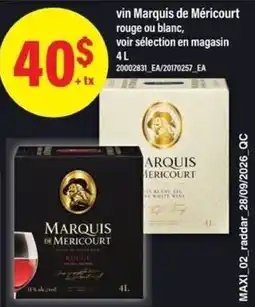 Maxi Marquis de Mericourt offer