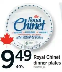 Fortinos Royal Chinet dinner plates offer