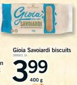 Fortinos Gioia Savoiardi biscuits offer
