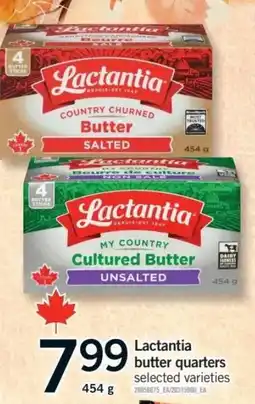 Fortinos Lactantia butter quarters offer