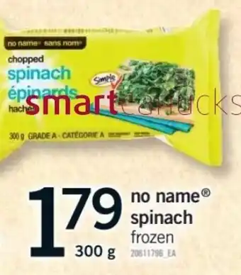 Fortinos No Name spinach offer