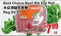 Grant's Foodmart Best Choice Beef Rib Eye Roll offer