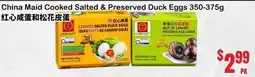 Grant's Foodmart China Maid Cooked Salted & Preserved Duck Eggs offer