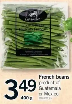 Fortinos Carousel french beans offer