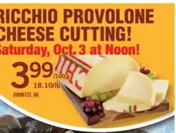 Fortinos ricchio provolone cheese offer