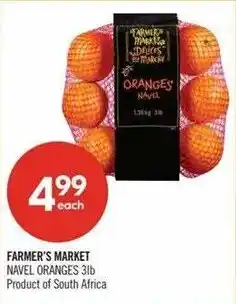 Shoppers Drug Mart Farmer's Market navel oranges offer
