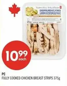 Shoppers Drug Mart PC fully cooked chicken breast strips offer