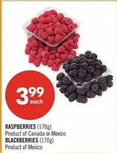 Shoppers Drug Mart Raspberries Blackberries offer