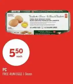 Shoppers Drug Mart PC free-run eggs 1 dozen offer