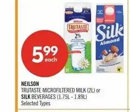 Shoppers Drug Mart Neilsen trutaste microfiltered milk or silk beverages offer