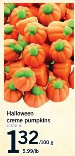 Fortinos Halloween creme pumpkins offer
