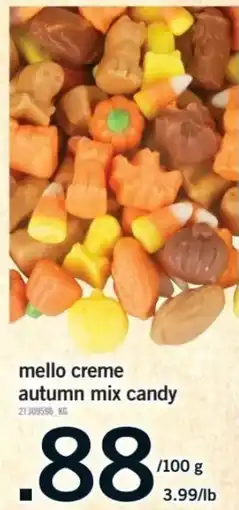 Fortinos mello creme autumn mix candy offer
