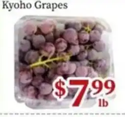 Nations Fresh Foods Kyoho Grapes offer