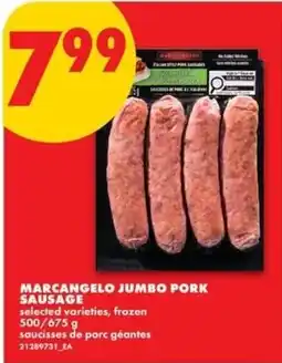 No Frills Marcangelo jumbo pork sausage offer
