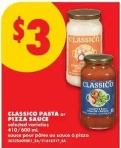 No Frills Classico pasta or pizza sauce offer