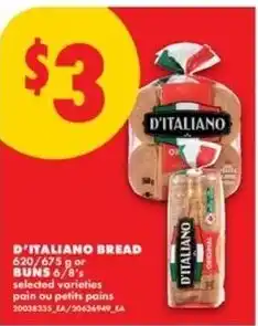No Frills D'italiano bread offer