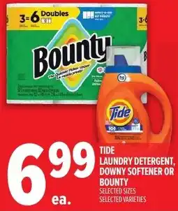 Metro Tide laundry detergent, downy softener or bounty offer