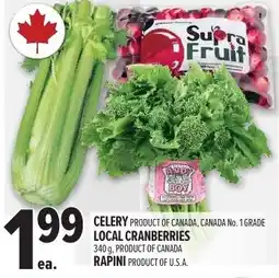 Metro Celery Local Cranberries offer