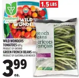 Metro Foodland wild wonders tomatoes green french beans offer