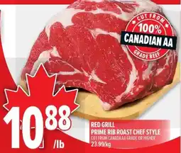 Metro Red Grill prime rib roast chef style offer