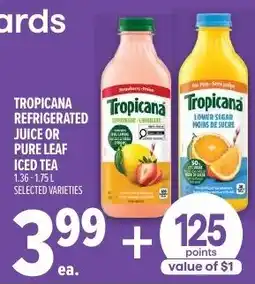 Metro Tropicana refrigerated juice or pure leaf iced tea offer
