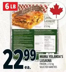Metro Mama Yolanda's lasagna offer