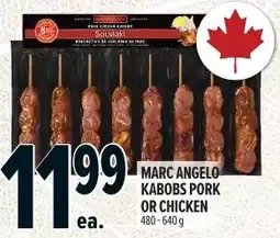 Metro Marc Angelo kabobs pork or chicken offer