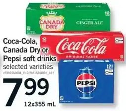 Fortinos Coca-Cola, Canada Dry or Pepsi soft drinks offer