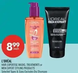 Shoppers Drug Mart L'Oréal hair expertise masks, treatments or men expert styling products offer