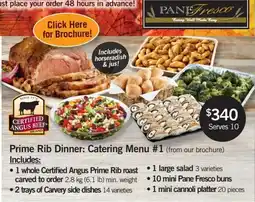 Fortinos Pane Fresco prime rib dinner offer